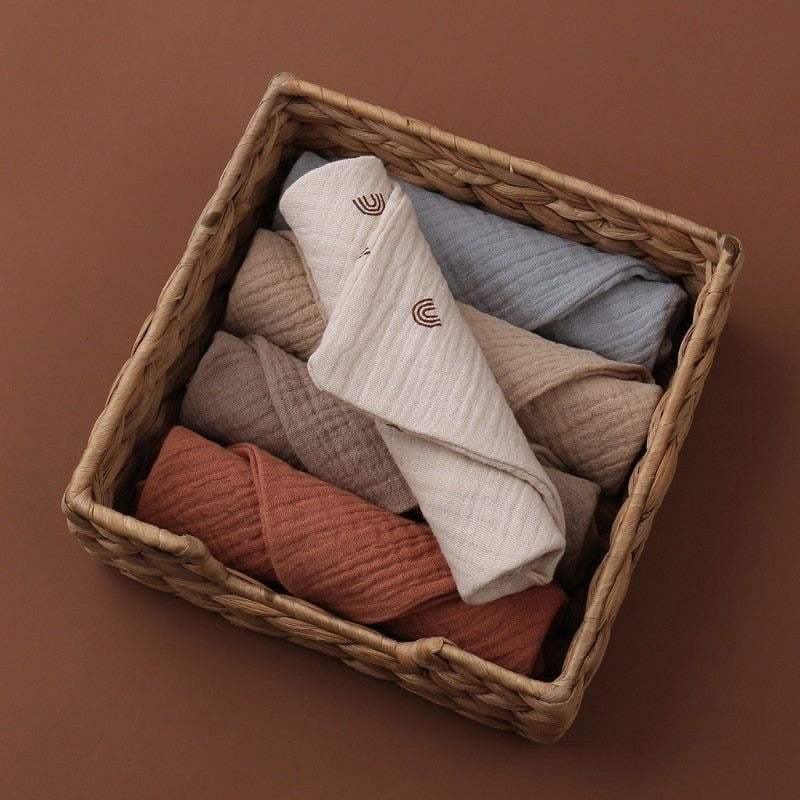 Earthy Muslin Washcloth Set