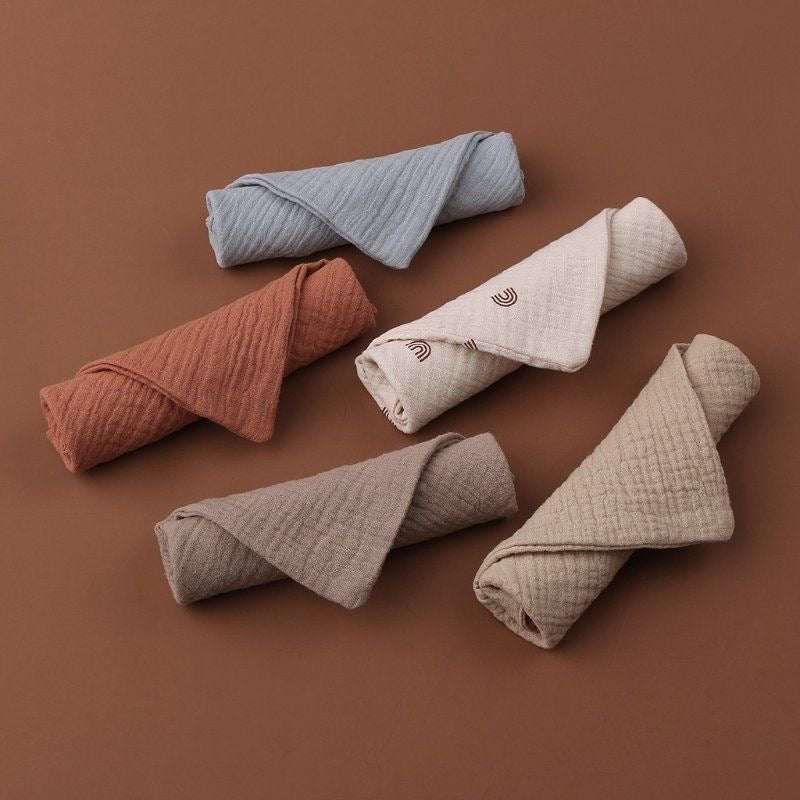 Earthy Muslin Washcloth Set