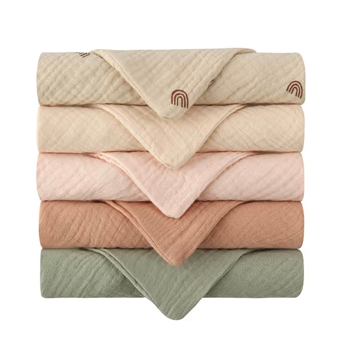 Garden Muslin Washcloth Set