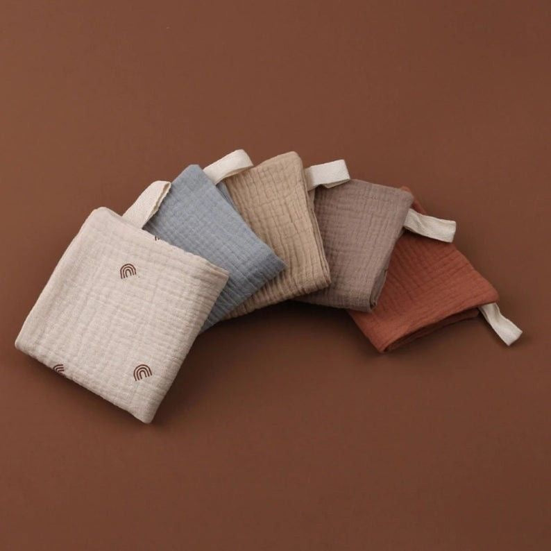 Earthy Muslin Washcloth Set